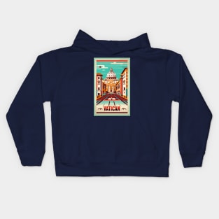 A Vintage Travel Art of the Vatican - Vatican City Kids Hoodie